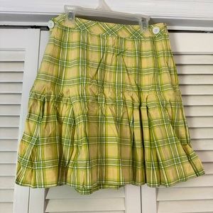 Ann Taylor Loft plaid pleated skirt